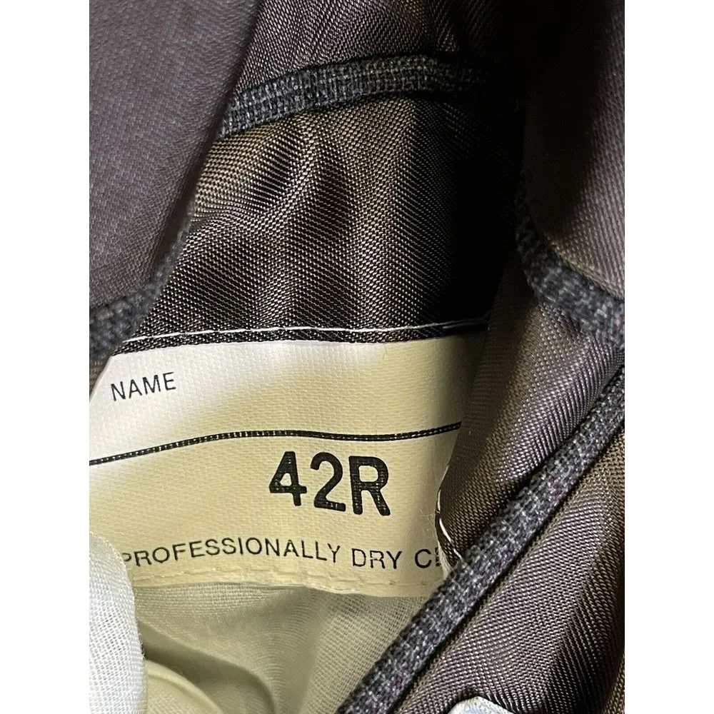 Meeting Street Men's 42R Gray & Black Glen Plaid Blazer Sport Coat Made‎ In USA
